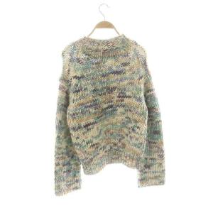 DES PRES 23AW ウールメランジ ビルドネックプルオーバー ニット セーター 長袖 F アイボリー マルチカラー