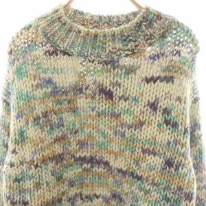 DES PRES 23AW ウールメランジ ビルドネックプルオーバー ニット セーター 長袖 F アイボリー マルチカラー