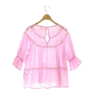 Merlette SOL BLOUSE ブラウス 五分袖 クルーネック XS ピンク /AT OS