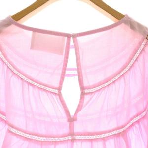 Merlette SOL BLOUSE ブラウス 五分袖 クルーネック XS ピンク /AT OS
