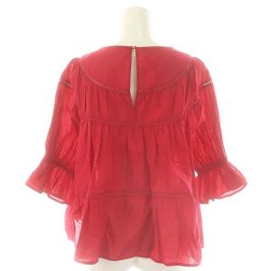 Merlette SOL BLOUSE ブラウス ギャザー 七分袖 赤 レッド /ES OS