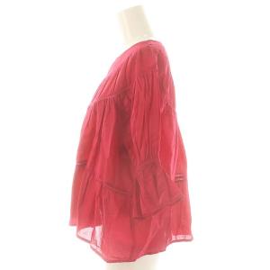 Merlette SOL BLOUSE ブラウス ギャザー 七分袖 赤 レッド /ES OS