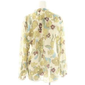 TOMORROWLAND collection 24AW ストーンガーデンプリントブラウス 長袖 ボウタイ 36 ベージュ マルチカラー /ES OS