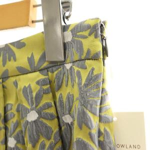 TOMORROWLAND collection 24SS フィルムフラワー タック ボリューム スカート フレア マキシ ロング 34 黄 イエロー グレー