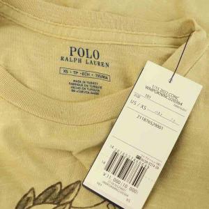 POLO RALPH LAUREN unity is strenght プリントTシャツ カットソー 半袖 プリント XS ベージュ /MY