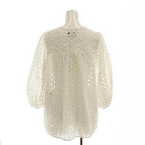 NE QUITTEZ PAS! 24SS カットワークブラウス TOMORROWLAND別注 七分袖 F 白 ホワイト /AT OS