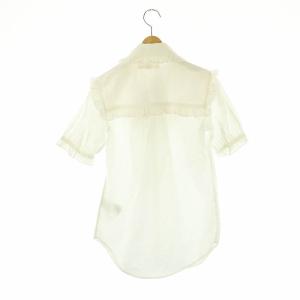 POLO RALPH LAUREN デニム&サプライ DENIM&SUPPLY フリル 半袖シャツ ブラウス 0 ホワイト