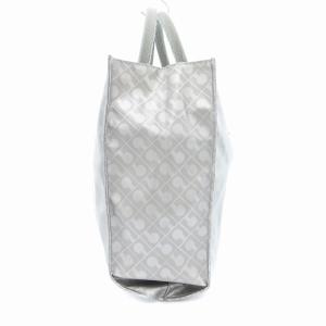 GHERARDINI タグ付き SOFTY ハンドバッグ トート ミニ ロゴ 総柄 シルバーカラー /JS