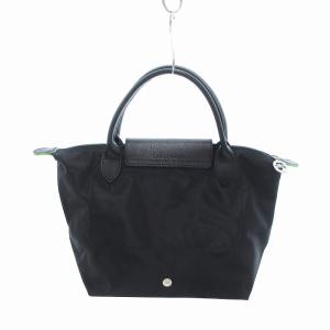 Longchamp 美品 ルプリアージュ S ハンドバッグ ナイロン 黒 ブラック /UO