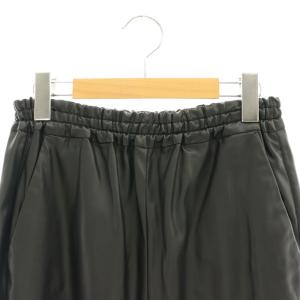 ENFOLD 23SS JOGGER PANTS フェイクレザージョガーパンツ イージー 38 ブラック /DO OS
