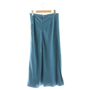 Drawer ポリエステルサテンロングスカート フレア 36 ブルーグリーン /DO OS