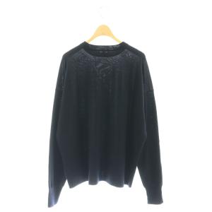 BLAMINK ウールカシミヤハイゲージニットプルオーバー セーター 38 ブラック /DO OS