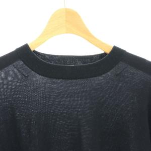 BLAMINK ウールカシミヤハイゲージニットプルオーバー セーター 38 ブラック /DO OS