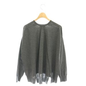 Drawer ドレープクルーネックニット セーター ウール 1 ダークグレー /DO OS