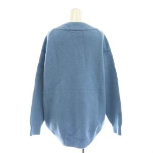 ebure Vネックニットプルオーバー セーター 長袖 スカイブルー /ES OS