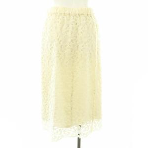 IENA 24AW Fluffy Wool レーススカート タイトスカート ロング アイボリー /DF OS