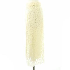 IENA 24AW Fluffy Wool レーススカート タイトスカート ロング アイボリー /DF OS