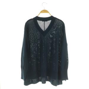 theory luxe 23SS OPUS AUTORE プルオーバー ニット セーター 長袖 38 ネイビー /MY OS SH