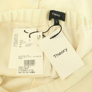 Theory CLASSIC CREPE TREECA PULL ON J パンツ テーパード イージー 8 アイボリー