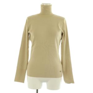 ハイネックニットトップス カットソー 長袖 リブ 40 ベージュ 29449 /MY OS SH