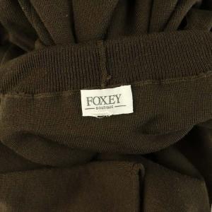 FOXEY BOUTIQUE ウールハイネックニット トップス セーター カットソー 長袖 42 ブラウン 20702 /MY OS