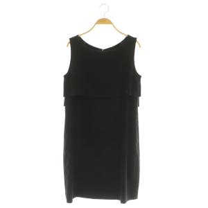 ノースリーブワンピース 膝丈 42 ブラック /MY OS SH