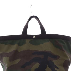 Hervé Chapelier カモフラージュ コーデュラ舟型トートL バッグ ハンドバッグ カーキ 緑 グリーン 725W /SR35