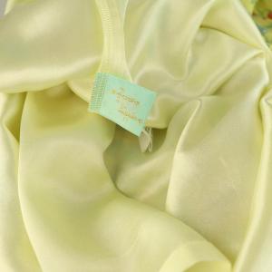 franche lippée フラワープリーツスカート ロング イージー シフォン M イエロー /MY OS SH