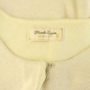 franche lippée バスケットねこ カーディガン ニット 長袖 スナップボタン 刺繍 M アイボリー /MY OS SH