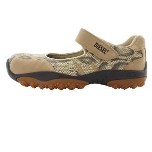 archive パイソンデザイン ベルクロスニーカー 7.5 べージュ /SR1 SH