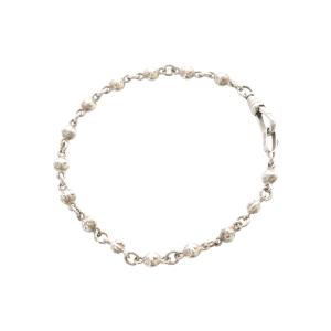 ボール フラワーモチーフ チェーンブレスレット SV 925 シルバー /SR28 S