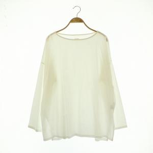 コットンロングスリーブカットソー プルオーバー F ホワイト /HK OS SH