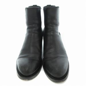 FABIO RUSCONI ファビオルスコーニ KERRY1251 ショートブーツ サイドゴア レザー 37 黒 ブラック /JS
