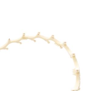 Alexandre De Paris ラインストーン装飾 パールモチーフ カチューシャ アイボリー /SR15