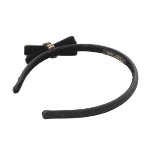 Alexandre De Paris ラインストーン装飾 ツイストリボン カチューシャ 紺 ネイビー /SR