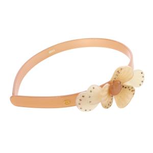 ラインストーン装飾 フラワーカチューシャ ピンク /SR