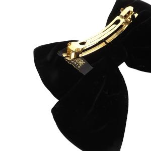 Alexandre De Paris ベルベット ビッグリボン バレッタ ブラック