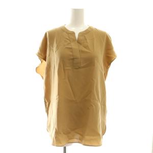 PRIME GGT EASY POPOVER ブラウス 半袖 フレンチスリーブ S キャメル /ES OS