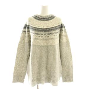 23AW NUAGE FAIR ISLE PO ニット セーター 長袖 ウール S グレー /MI OS