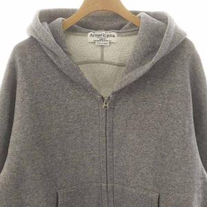 AMERICANA スウェット ジップフーディッド パーカー ブルゾン 裏起毛 グレー