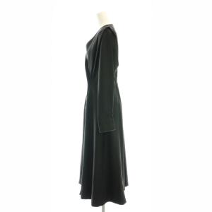 ROSSO 22AW カシュクールパイピングワンピース ミモレ ロング 長袖 F 黒 ブラック /AT OS