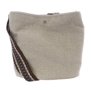 A.D.M.J. イタリアンファブリック クロスボディバッグ ショルダーバッグ べージュ /SR8