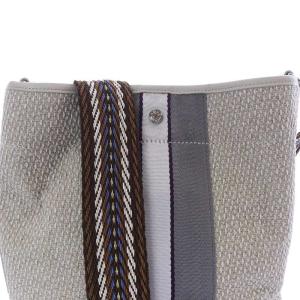 A.D.M.J. イタリアンファブリック クロスボディバッグ ショルダーバッグ べージュ /SR8