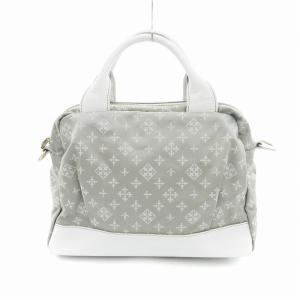 極美品♡ラシット　2wayレザートートバッグ　総柄　モノグラム　　ハンドバッグ 極美品✨ラシット トートバッグ ナイロン×レザー モノグラム 総