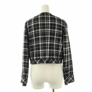 EmiriaWiz チェック柄 ジャケット ノーカラー スカート ミニ セットアップ S ネイビー /HK OS