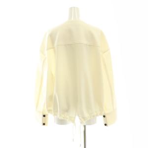 ADORE 23AW ダブルジャージージャケット ノーカラー 38 オフホワイト