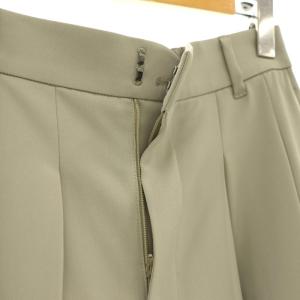 ADORE 24SS ドライタッチジョーゼットパンツ ワイド タック 36 グレー /AT OS