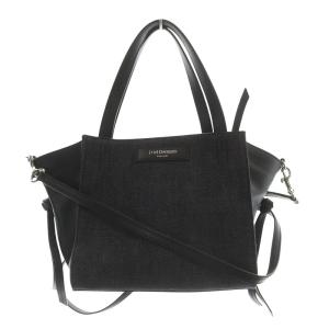 BELLE MICRO 2WAY デニムバッグ ショルダーバッグ ハンドバッグ ロゴ 紺 ネイビー /SR5