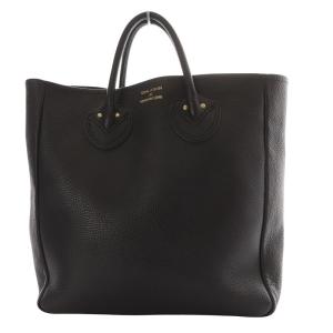 エンボスレザートートバッグ ハンドバッグ ブラック /YO7