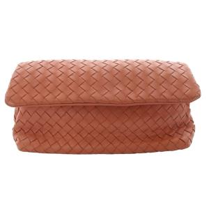 イントレチャート フラップ クラッチバッグ ピンク